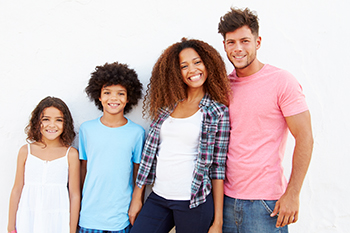 A happy family.